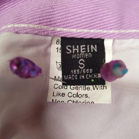☆3/$20* Half Pink Half Purple Heart Pocket Mom Jeans - Picture 3 of 13